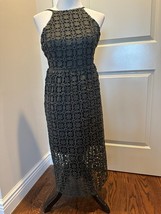NWT romeo &amp; Juliet couture olive green overlay black lining dress SZ M  - $49.50