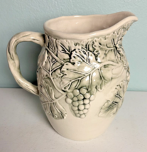 WCL White   &amp; Green Ceramic Pitcher 8&quot; Tall x 8&quot; Wide - $471.15 MXN