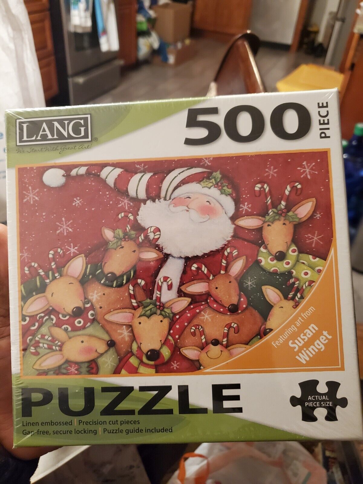 New Lang Brand 500 Piece Susan Winger Art Puzzle &quot;Deer Friends&quot; 18x24&quot; - $18.69