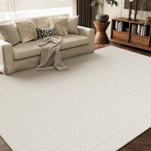 Amoami-Washable Area Rugs 5X7-Boho Beige Rugs For Living Room Machine - £91.37 GBP