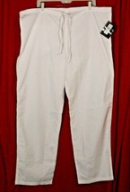 Dickies Medical Scrub Uniform Drawstring Pants White Unisex L x 30&quot; 107295 NWT - £12.12 GBP