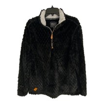 Simple Southern Womens Jacket Adult Size Medium 1/4 Zip Black Textured Soft - $23.29