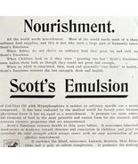 Scott&#39;s Emulsion Medicine 1894 Advertisement Victorian Medical Nourish 1... - $366.69 MXN
