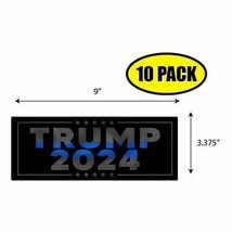 10 PACK 3.375&quot;x9&quot; TRUMP 2024 Sticker Decal Humor Funny Gift TRUMP BS0147 - £10.42 GBP