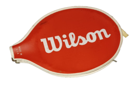 Vintage Wilson Tennis Racket Cover Red Retro USA Made Deadstock - $15.00
