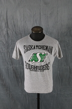 Saskatchewan Roughriders Shirt (VTG) - Arch Script with Logo - Youth Extra-Large - £38.54 GBP