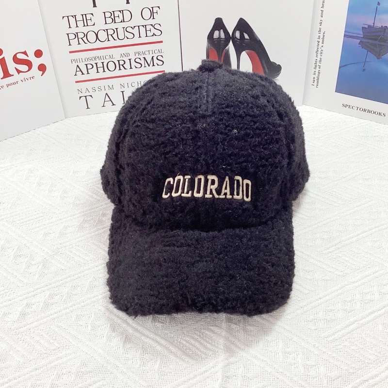 Primary image for Embroidered Lettering Alpaca Feather Cap For Children Autumn Winter Warm Couple 