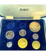 1961 Südafrika 7 Münze Beweis Set Excellent Toning W / Original Blau Sch... - $1,495.84 MXN