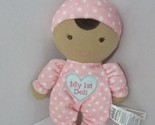 Carters Child of Mine heart dots My 1st First Doll Plush Pink brown AA  ... - $14.84