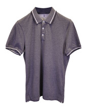 Brunello Cucinelli Polo Shirt In Heather Cotton Pique Men Grey Xs - $144.40