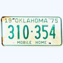 1975 United States Oklahoma Base Mobile Home License Plate 310-354 - £14.83 GBP