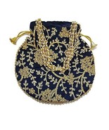 Ambience ethnic Women handbag Potli wristlet with Pearls &amp; embroidery (B... - £20.43 GBP
