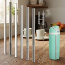 6-Pack Stainless Steel Replacement Straws for Owala Kids FreeSip 16oz Wa... - $227.90 MXN