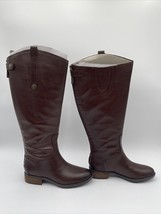 NWB Sam Edelman Penny 2 Wide Calf Leather Riding Boot Dark Brown Size 5M - £40.71 GBP