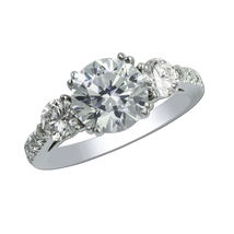 0.50 Ct Round Cut Diamond Wedding Engagement Ring 14k White Gold Finish 925 - £70.33 GBP