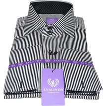 Mens Shirt J.Valintin Turkey Usa Egyptian Cotton Axxess Style 1f94-06 Black image 2