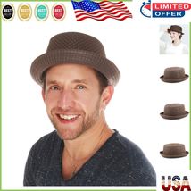 Lightweight Unisex Pork Pie Hat in Classic Brown - Versatile Summer Fashion - $738.34 MXN