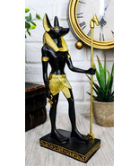 Egyptian Standing Anubis Holding Staff Statue God of Afterlife Mummifica... - $37.34 CAD