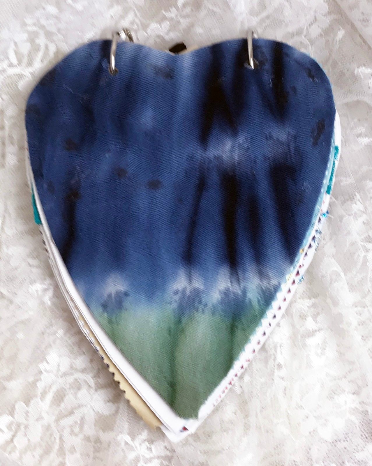 Heart Shaped Junk Journal "Sailing" Wood Storage Box - 7.5" x 6.5" x 1" - 100+P Item image 11