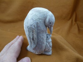 penguin-w16) little baby + Dad Penguin of shed ANTLER figurine Bali deta... - £247.48 GBP