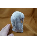 penguin-w16) little baby + Dad Penguin of shed ANTLER figurine Bali deta... - $428.37 CAD