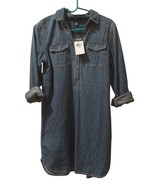 CHAPS Women&#39;s COTTON Jean Shirt Dress DENIM (Size P-M)NWT MSRP $89 - €33,13 EUR