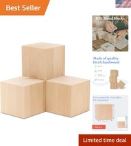 Versatile 4-Inch Wood Cubes - DIY Blocks for Crafts, Gifts &amp; Games (Pack... - $36.50