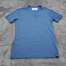 Lululemon Shirt Mens M Blue Short Sleeve V neck Casual Active Basic Tee - $22.75