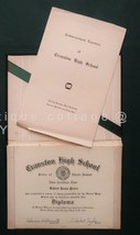 1953 vintage ROBT. JONES PEIRCE CRANSTON ri HIGH SCHOOL diploma commence... - $68.26