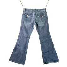 Gap Jeans Womens Size 10 Blue Stitching Flare Vintage y2k 303100 Flap Back Pocke - £19.74 GBP