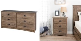 Prepac Salt Spring 6 Drawer Dresser, Drifted Gray &amp; Salt Spring, Drifted Gray - £300.87 GBP