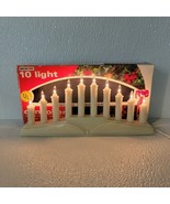Vintage Christmas Mini Candolier 10 Clear Lights Candles Lights Window Sill - $15.43