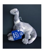 Vintage Applause Plush Gray Dinosaur Brontosaurus Beanie Stuffed Animal Toy - $9.41