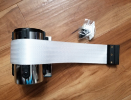 Tensabarrier Crome w/ a White Belt Barrier without the end attachment - $39.59