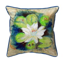 Betsy Drake Water Lily on Rice Extra Large Zippered Pillow 22x22 - £62.27 GBP