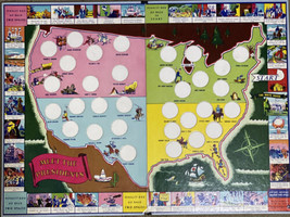 Game Parts Pieces Meet the Presidents 1953 Selchow Righter Replacement Gameboard - £4.89 GBP