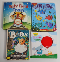 Lot of 4 Children BOARD Books: Baby Shark Night Train B is for Boo Mimi&#39;s Picnic - £7.80 GBP