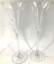 Pair Toasting Flute Marquis By Waterford Yours Truly Collection TALL 11 1/4&quot; EU - £35.60 GBP
