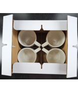 4 Martha Stewart Essentials Stackable Mugs Box Set Macys Exclusive White... - $49.17
