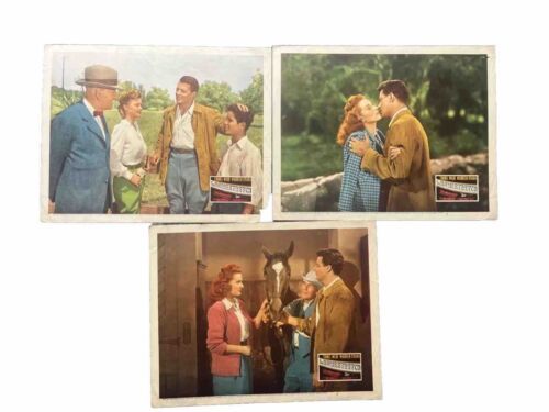 Vintage 1947 Homestretch Maureen O&#39;Hara Movie Lobby Cards Horse Racing L... - $39.58