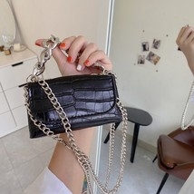 Mini Women Waist Bag  Pattern PU Leather Thick Chain Wild Waist Bags Lady Small  - £62.35 GBP