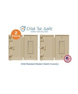 2-Pack Child Be Safe Child and Pet Proof IVORY Wide Modern Switch Safety... - £18.64 GBP