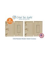 2-Pack Child Be Safe Child and Pet Proof IVORY Wide Modern Switch Safety... - £18.64 GBP