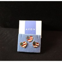 Vintage USA Flag Avon 2001 Heart of America  Tie Tac,   Lapel Pin, Vintage - $14.01