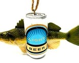 Midwest CBK Beer Drinkers Christmas Ornament Fish Blue and Green Resin - £6.90 GBP