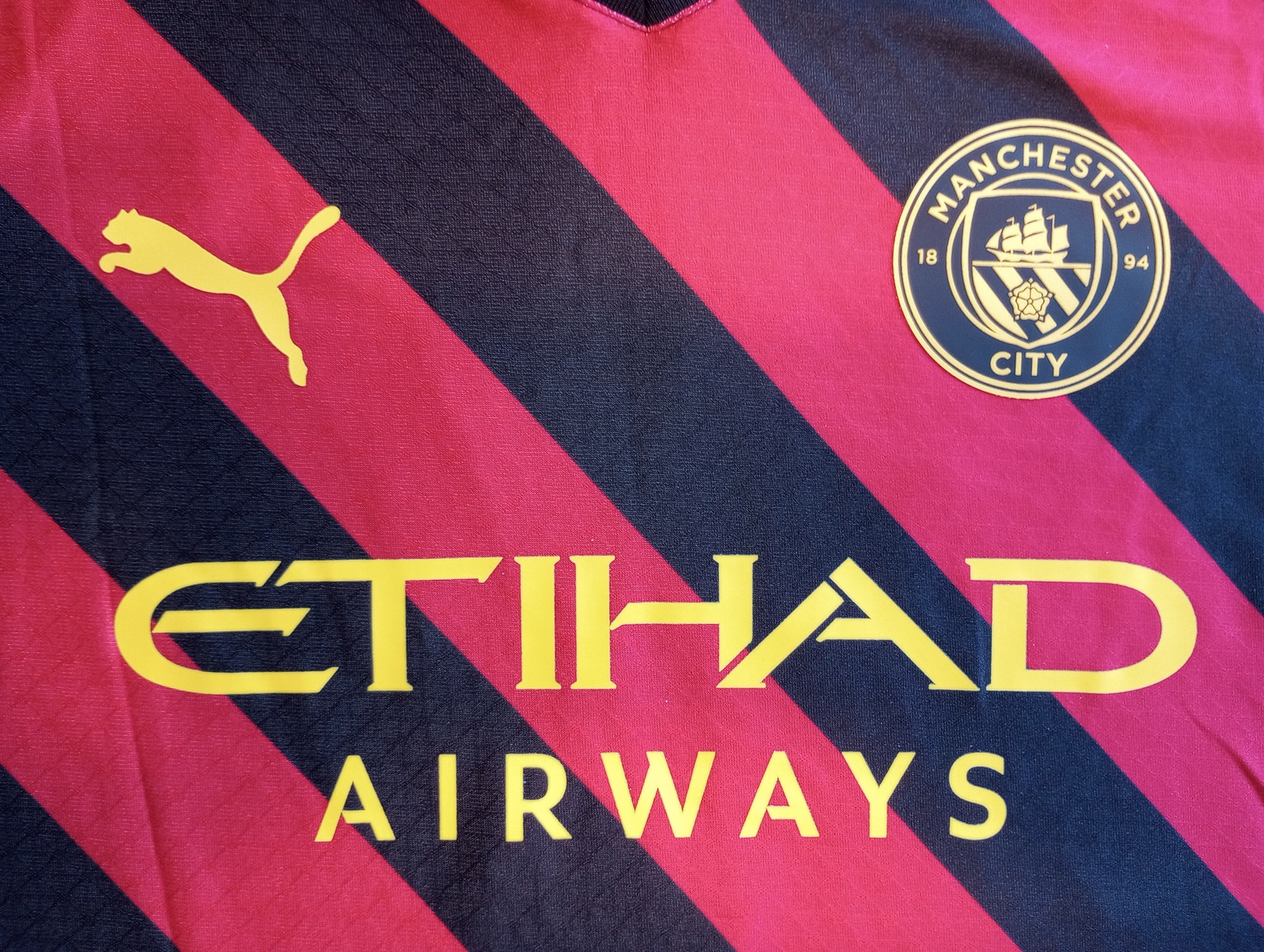 Kevin De Bruyne Manchester City EPL Match Slim Black Away Soccer Jersey 2022-23 Item image 5