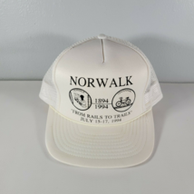 Norwalk From Rails to Trails Hat 1894-1994 Snapback Mesh Back White OS - $10.74