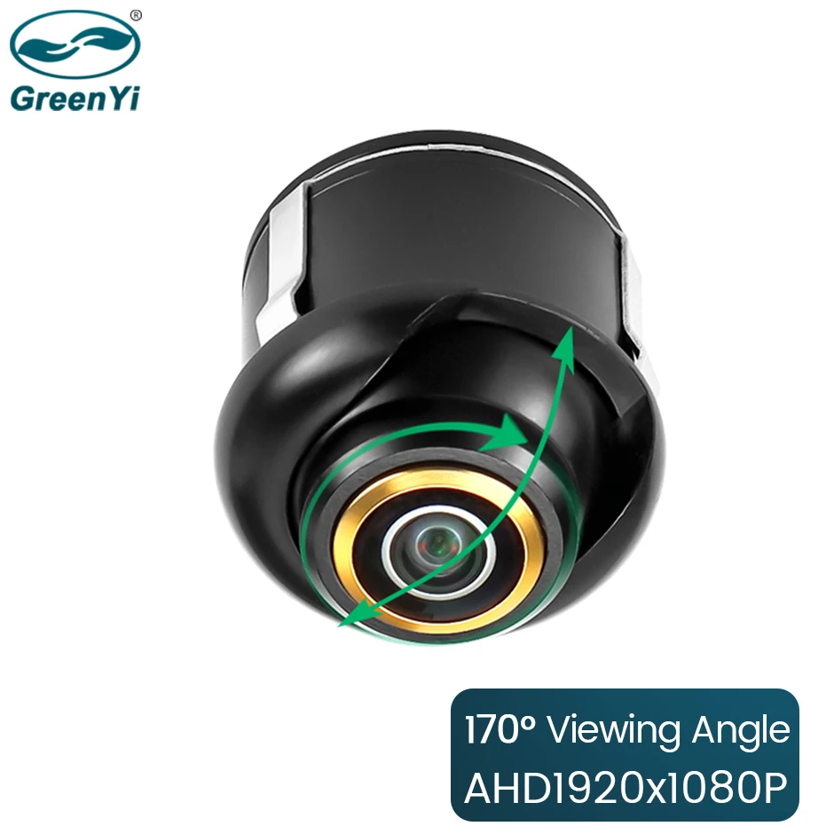 GreenYi 170° AHD 1080P CBVS 720P Black Rear View Car Camera Metal Body Car - £32.83 GBP+