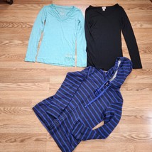 Zip Hoodie &amp; Pullover Basic Tops Lot of 3 Long Sleeves Size Small Shirts - £7.07 GBP