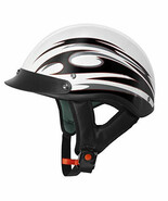 Cruiser Flat White Motorcycle Half Helmet (Blade, XX-Large) - $292.87 CAD